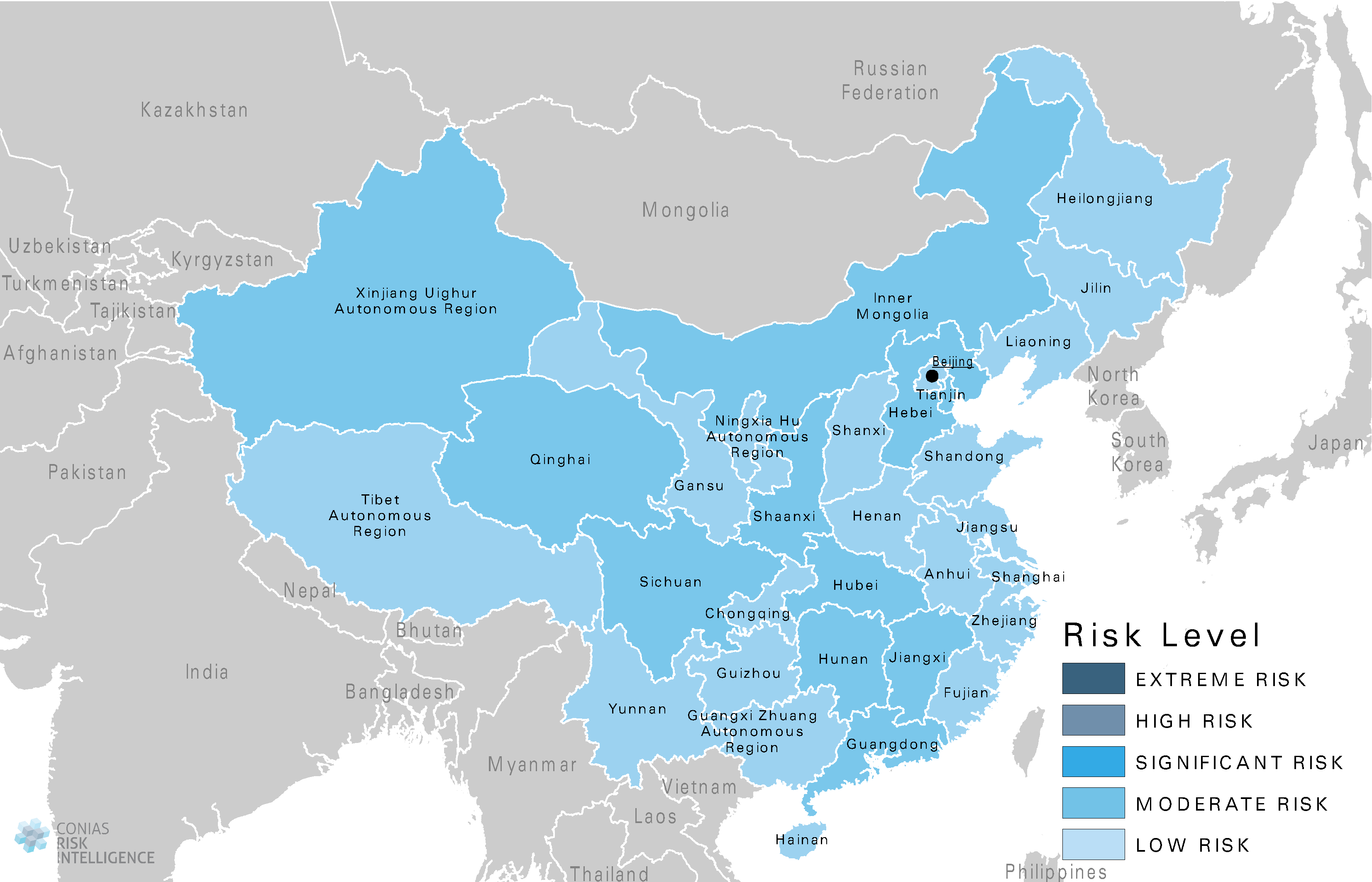 CONIAS Political Risk Map China