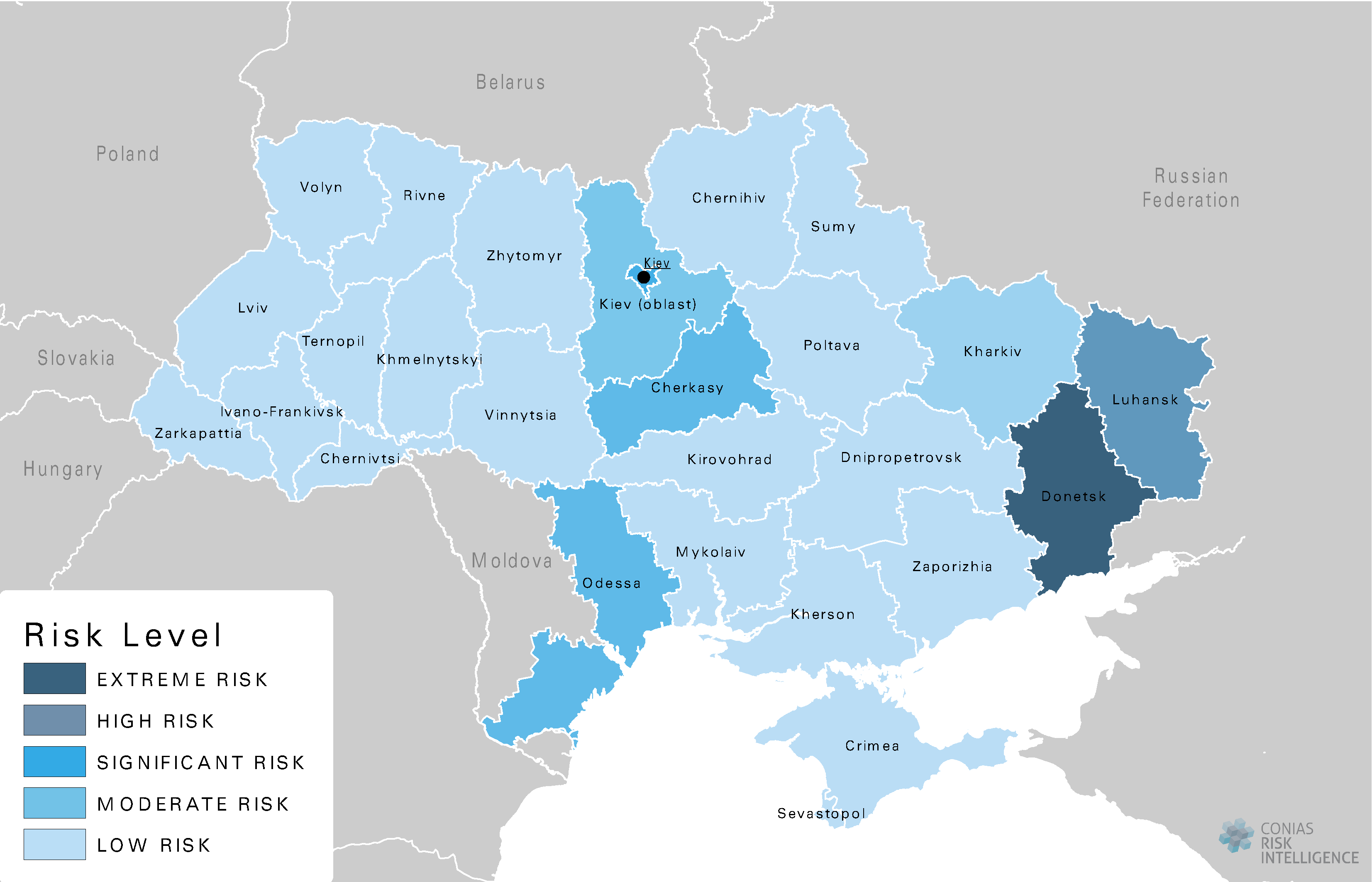 CONIAS Political Risk Maps Ukraine