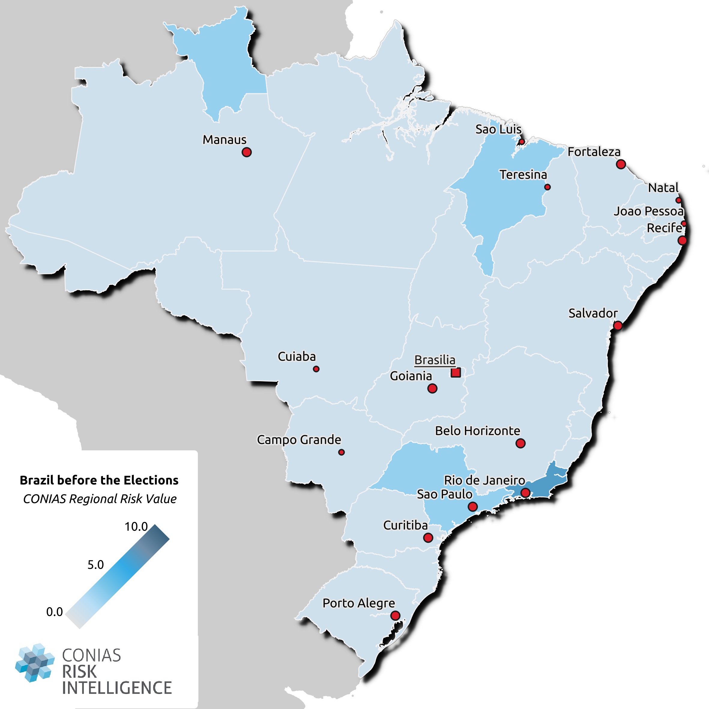 Political Risk Map Brasilien
