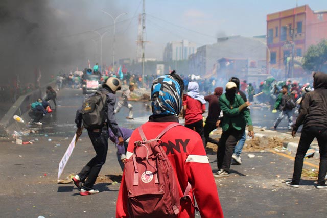 A rebel group makes a travel area unsafe.